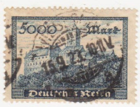 Веймарська республіка Веймарская республика ^/--/^ Германия   ( Рейх) 1923 г. №  265 гашеная ^_^^^ Німеччина (Рейх) 1923 р. No 265 гашена - фото фото фото