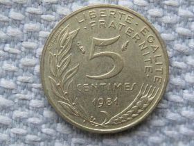 Франція Франция ^/--/^ Франция, 5 сантимов 1981 года #1320 ^_^^^ Франція, 5 сантимів 1981 року #1320 - фото фото фото
