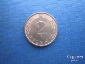 НДР, ФРН ГДР, ФРГ ^/--/^ Монета 2 пфеніги Німеччина ФРН 1976 F ^_^^^ Монета 2 пфенниги Германия ФРГ 1976 F - фото фото фото