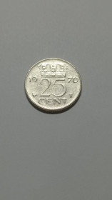 Інше Другое ^/--/^ Нидерланды. 25 центов. 1970. ^_^^^ Нідерланди. 25 центів. 1970. - фото фото фото