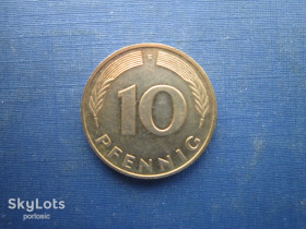НДР, ФРН ГДР, ФРГ ^/--/^ Монета 10 пфенігів Німеччина ФРН 1989 F ^_^^^ Монета 10 пфеннигов Германия ФРГ 1989 F - фото фото фото