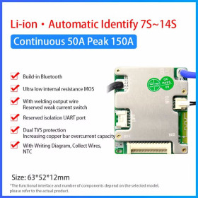 Плати Платы ^/--/^ SMART BMS JiaBaiDa JBD 7 /--/ S-14 /--/ S NMC 50 /--/ A JBD-SP /--/ 14 /--/ S /--/ 004 same port Плата защиты контроллер разряда заряда батарей аккумуляторов  Li-ion 18650 21700 ^_^^^ SMART BMS JiaBaiDa JBD 7 /--/ S-14 /--/ S NMC 50 /--/ A JBD-SP /--/ 14 /--/ S /--/ 004 same port Плата захисту контролер розряду заряду батарей акумуляторів Li-ion 18650 21700 - фото фото фото