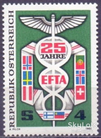 Австрія Австрия ^/--/^ Австрия 1985 торговля флаги Mi 1813 MNH ^_^^^ Австрія 1985 торгівля прапори Mi 1813 MNH - фото фото фото