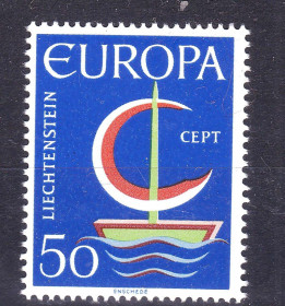 Малі Держави Європи Малые Государства Европы ^/--/^ Лихтенштейн  1966 г  MNH -  белая флр-я - EUROPA CEPT ^_^^^ Ліхтенштейн 1966 MNH - біла флр-я - - фото фото фото