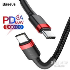 Кабелі Кабели ^/--/^ Кабель Baseus Cafule Type-C - Type-C PD /--/ 2.0 20 /--/ V-3 /--/ A 60 /--/ W 0.5 /--/ м Красно-Чёрный ^_^^^ Кабель Baseus Cafule Type-C - Type-C PD /--/ 2.0 20 /--/ V-3 /--/ A 60 /--/ W 0.5 /--/ м Червоно-Чорний - фото фото фото