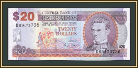 Карибський басейн Карибский бассейн ^/--/^ Барбадос 20 долларов 2007 P-69  (69 /--/ a) UNC ^_^^^ Барбадос 20 доларів 2007 P-69 (69 /--/ a) UNC - фото фото фото