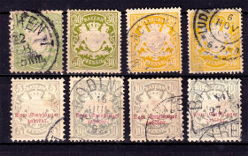 Німецька імперія (-) Германская империя (-) ^/--/^ BAYERN  1876 - 1895 г  MNH - надпечатка - подборка ^_^^^ BAYERN 1876 - 1895 р MNH - надпечатка - добірка - фото фото фото