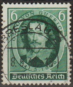 Третій Рейх (-) Третий Рейх (-) ^/--/^ 1936 - Рейх - 250 років смерті Герика Mi.608 _гаш ^_^^^ 1936 — Рейх — 250 лет смерти Герика Mi.608 - фото фото фото