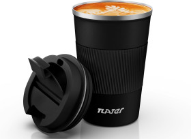 Термоси Термосы ^/--/^ Лот № 15379 Кружка Tlater Coffee to go, 380 мл, з герметичною кришкою, подвійні стінки, нержавіюча сталь, для кави та чаю  (чорна) ^_^^^ Лот No 15379 Кружка Tlater Coffee to go, 380 мл, с герметичной крышкой, двойные стенки, нержавеющая сталь, для кофе и чая (черная) - фото фото фото