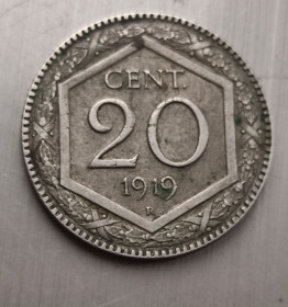 Італія і Ватикан Италия и Ватикан ^/--/^ 20 чентезиме 1919 года монета Италии Король Віктор Еммануїл III  kt /--/ 118 ^_^^^ 20 чентезиме 1919 года монета Италии Король Виктор Эммануил III kt /--/ 118 - фото фото фото