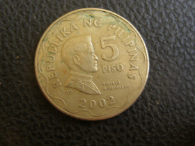 Філіппіни Филиппины ^/--/^ 5 писо Филиппины 2002 г ^_^^^ 5 Пісо Філіппіни 2002 - фото фото фото