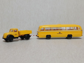 : : ^/--/^ Службовий транспорт, поштовий MAGIRUS Merkur + MB O 321. BREKINA 1:87 H /--/ 0  (51633.00/4+). ^_^^^ Служебный транспорт, почтовый MAGIRUS Merkur + MB O 321. BREKINA 1:87 H /--/ 0 (51633.00/4+). - фото фото фото