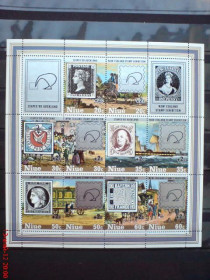 Історія та особистості История и личности ^/--/^ Ниуэ Niue 1979  Sir Rowland hill Cent. of Death Sheet of 10 MNH MNH ^_^^^ Niue 1979 Sir Rowland hill Cent. of Death Sheet of 10 MNH MNH - фото фото фото