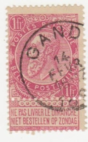 Бенілюкс Бенилюкс ^/--/^ Бельгия 1893  г. № 58 гашеная ^_^^^ Бельгія 1893 р. No 58 гашена - фото фото фото