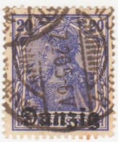 НДР, ФРН ГДР, ФРГ ^/--/^ Германия Данциг 1920 г. № 4 гашеная ^_^^^ Німеччина Данциг 1920 р. No 4 гашена - фото фото фото