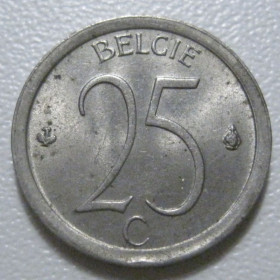 Бельгія Бельгия ^/--/^ Бельгія 25 сантимів 1974 року Belgie 42378 ^_^^^ Бельгия 25 сантимов 1974 года Belgie 42378 - фото фото фото