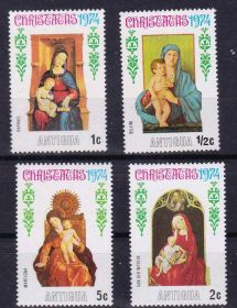 Мистецтво Искусство ^/--/^ NM Антигуа  1974 г MNH - Рождество - ^_^^^ NM Антигуа 1974 MNH - Різдво - фото фото фото