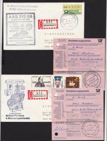 Тематичні колекції Тематические коллекции ^/--/^ Флот . Германия  2 /--/ а ХМК  СГ  1989 г - каше -  купоны отправления морской почтой - ^_^^^ Німеччина 2 /--/ а ХМК СГ 1989 р - каше - купони відправлення морською поштою - - фото фото фото