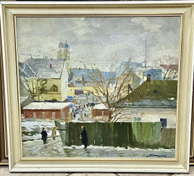 Картини, Гравюри, Живопис та Графіка Картины, Гравюры, Живопись и Графика ^/--/^ А. Кашшай. «Ужгородський краєвид» Кінець 50-з років ^_^^^ А. Кашшай. «Ужгородский пейзаж» Конец 50-с годов - фото фото фото