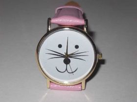 Наручні годинники Наручные часы ^/--/^ Часы наручные с котиком котэ розовый ремешок ^_^^^ Годинник наручний з котиком коте рожевий ремішок - фото фото фото