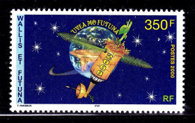 Освоєння космосу Освоение космоса ^/--/^ Космос . RF Уолис и Футуна  2000 г MNH - ^_^^^ Космос . RF Воліс і Футуна 2000 р MNH - фото фото фото