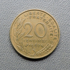 Франція Франция ^/--/^ Франция Франція 10 сантимов 1967 ^_^^^ Франция 10 сантимов 1967 - фото фото фото