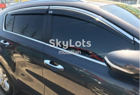 Зовнішній Внешний ^/--/^ Дефлектори вікон RENAULT KADJAR Qashqai Rogue 2016 Вітровики з хром молдингом ^_^^^ Дефлекторы окон RENAULT KADJAR Qashqai Rogue 2016 Ветровики с хром молдингом - фото фото фото