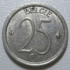 Бельгія Бельгия ^/--/^ Бельгія 25 сантимів 1966 року Belgie 42298 ^_^^^ Бельгия 25 сантимов 1966 года Belgie 42298 - фото фото фото