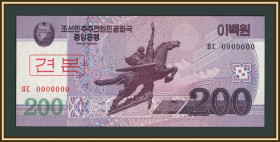 Північна Корея Северная Корея ^/--/^ Северная Корея 200 вон 2008 P-62 /--/ s UNC ^_^^^ Північна Корея 200 вон 2008 P-62 /--/ s UNC - фото фото фото