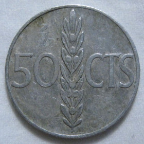 Іспанія Испания ^/--/^ Іспанія 50 сентимів 1966 року #6 /--/ П /--/ 1791 ^_^^^ Испания 50 сентимов 1966 года #6 /--/ П /--/ 1791 - фото фото фото
