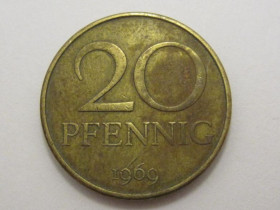 НДР, ФРН ГДР, ФРГ ^/--/^ Германия - ГДР 20 пфеннигов 1969 года 3 /--/ П /--/ 1110 ^_^^^ Німеччина - НДР 20 пфенігів 1969 року 3 /--/ П /--/ 1110 - фото фото фото