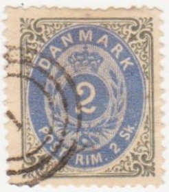 Скандинавія Скандинавия ^/--/^ Дания 1870 г..№  16 а  гашеная ^_^^^ Данія 1870 р. No 16 а гашена - фото фото фото