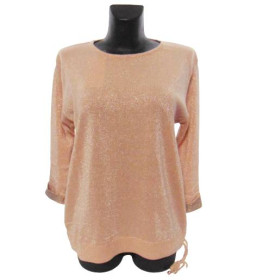 Кофти Кофты ^/--/^ Джемпер с люрексом Rosalie 4133 48-52 персиковый ^_^^^ Джемпер з люрексом Rosalie 4133 48-52 персиковий - фото фото фото