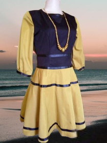Сукні Платья ^/--/^ Стильное мини платье womens wear с кожаной отделкой и пышной юбкой. ^_^^^ Стильна міні сукня womens wear з шкіряною обробкою і пишною спідницею. - фото фото фото