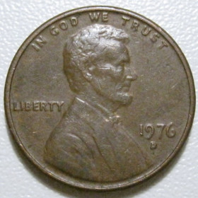 Обігові Обиходные ^/--/^ США 1 цент 1976 року D #40039 ^_^^^ США 1 цент 1976 года D #40039 - фото фото фото
