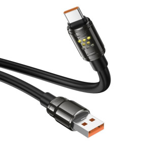 Кабелі Кабели ^/--/^ Кабель Hoco U /--/ 143 USB-Type-C (5 /--/ A) 1.2 /--/ м з підсвіткою для швидкої зарядки і передачі даних Black ^_^^^ Кабель Hoco U /--/ 143 USB-Type-C (5 /--/ A) 1.2 /--/ м с подсветкой для быстрой зарядки и передачи данных Black - фото фото фото