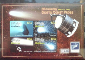 Освоєння космосу Освоение космоса ^/--/^ Maldives  Maldives Space 2006 Mi 4544-47 Imperf   Giotto Comet, MNH ^_^^^ Maldives Space 2006 Mi 4544-47 Imperf Giotto Comet, MNH - фото фото фото