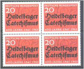 НДР, ФРН ГДР, ФРГ ^/--/^ Германия  1963 г MNH - квартблок ^_^^^ Німеччина 1963 MNH - квартблок - фото фото фото