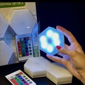 Світильники Светильники ^/--/^ Набір із трьох RGB LED Ламп із Пультом та Таймером Відключення ^_^^^ Набор из трех RGB LED Ламп с Пультом и Таймером Отключения - фото фото фото