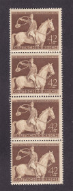 Третій Рейх (-) Третий Рейх (-) ^/--/^ ZM Германия Рейх 1943 г  MNH - сцепка - разновидность , марка №3 ! &amp;quot;порван левый рукав &amp;quot; - 2 /--/ а скана - фото фото фото