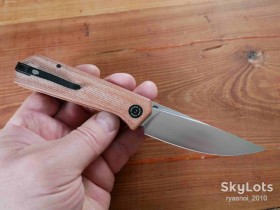 Ножі, мультітули Ножи, мультитулы ^/--/^ Petrified fish PFP /--/ 07 BRMS VIKING, k /--/ 110 Satin, Micarta Brown, Ceramic Ball Bearing, Outdoor, Tactical, EDC, Liner Lock - фото фото фото