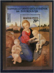 Угорщина Венгрия ^/--/^ ZM  Венгрия 1983 г MNH - блок - искусство - ^_^^^ ZM Угорщина 1983 р MNH - блок - мистецтво - фото фото фото