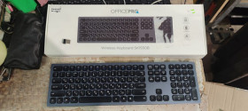 Клавіатури Клавиатуры ^/--/^ Беспроводная клавиатура OfficePro SK /--/ 1550 /--/ B № 24120335 ^_^^^ Бездротова клавіатура OfficePro SK /--/ 1550 /--/ B No 24120335 - фото фото фото