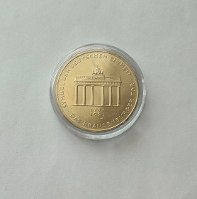 НДР, ФРН ГДР, ФРГ ^/--/^ 10 МАРОК ГЕРМАНИЯ 1991 состояние аUNC серебро позолота капсула РЕДКАЯ!!! ^_^^^ 1991 — стан аунс срібло позолота капсула Рідка!!! - фото фото фото