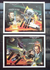 Освоєння космосу Освоение космоса ^/--/^ Нигер  Niger Space 1997 From Sputnik 1 to the space station Mi Bl 102,103  MNH ^_^^^ Niger Space 1997 From Sputnik 1 to the space station Mi Bl 102,103 MNH - фото фото фото