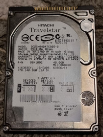 Жорсткі диски Жесткие диски ^/--/^ 57% ide hdd 2.5 40 гб  (28 ок) hitachi 5400 16.6-22.2/18.7-23.6 жесткий диск ic /--/ 25 /--/ n /--/ 040 /--/ atcs /--/ 05-0 хитачи ata pata - фото фото фото