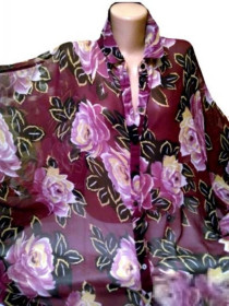 Блузки, сорочки Блузки, рубашки ^/--/^ Шикарная шифоновая блуза Asos в цветы, оверсайз, на размеры 48-60,  Пог-100 см. ^_^^^ Шикарна шифонова блуза Asos в квіти, оверсайз, на розміри 48-60, Пог-100 см. - фото фото фото