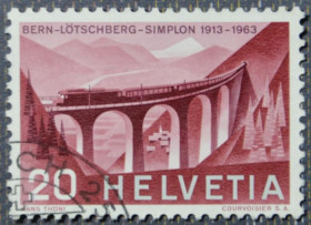 Інше Другое ^/--/^ Швейцария ЖД Транспорт Мост 1963 ^_^^^ Швейцарія ЖД Транспорт Міст 1963 - фото фото фото