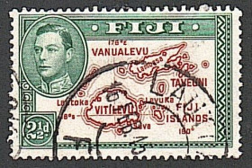 Марки Австралії та Океанії Марки Австралии и Океании ^/--/^ Фиджи  (1938) Британская колония. Карта ^_^^^ Фіджі (1938) Британська колонія. Карта - фото фото фото