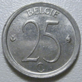 Бельгія Бельгия ^/--/^ Бельгія 25 сантимів 1974 року Belgie 42386 ^_^^^ Бельгия 25 сантимов 1974 года Belgie 42386 - фото фото фото